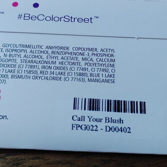 New COLOR STREET Real Nail Polish Strips PEDICURE Call Your Blush - Picture 3 of 3